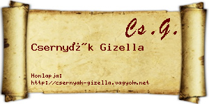 Csernyák Gizella névjegykártya