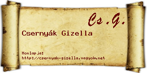 Csernyák Gizella névjegykártya