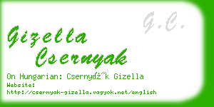 gizella csernyak business card